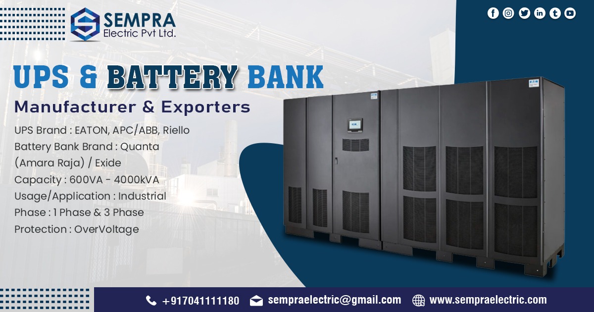 Exporter of UPS and Battery Bank In Maldives