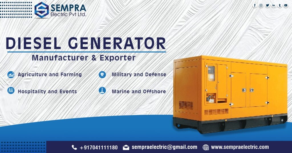 Diesel Generator Exporter In Egypt - Sempra Electric Pvt Ltd.