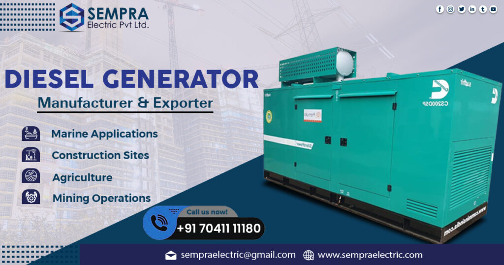 Diesel Generator Exporter in Jordan - Sempra Electric Pvt Ltd.