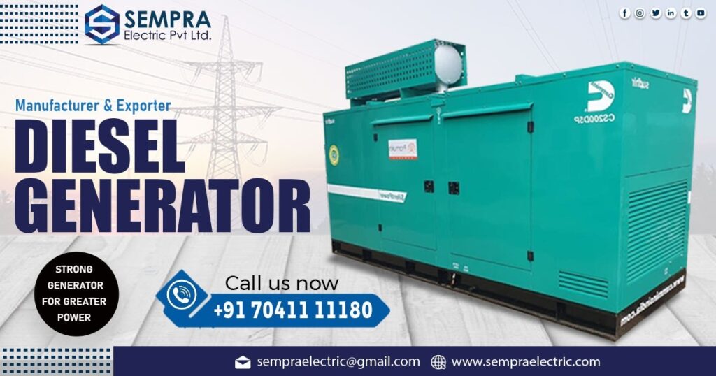 Exporter of Diesel Generator in Jordan - Sempra Electric Pvt Ltd.